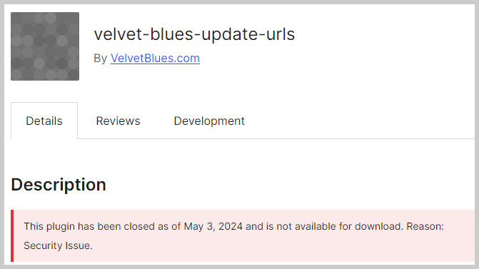 velvet blues update urlsのセキュリティ問題