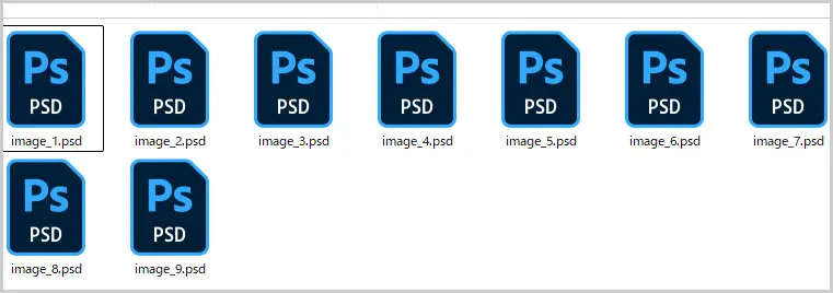 psdファイルが一括で書き出される