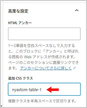 SWELL|高度な設定 > 追加 CSS クラス