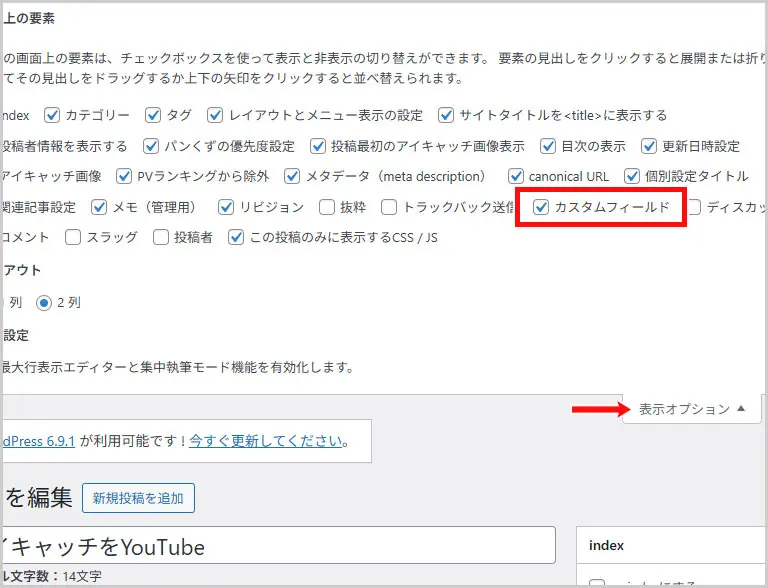 賢威｜表示オプション