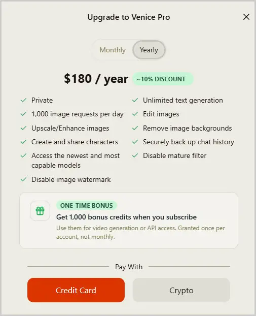 Upgrad to Venice Pro